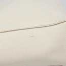 CELINE Vertical Cabas Hand Bag Leather 2way White Auth 214231-6