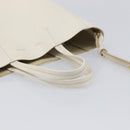 CELINE Vertical Cabas Hand Bag Leather 2way White Auth 214231-8