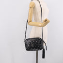 Saint Laurent Roux Shoulder Bag Leather Black Silver Auth 214232V-23