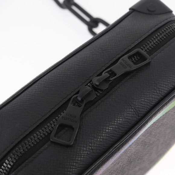 LOUIS VUITTON Taiga Rainbow Mini Soft Trunk Bag Black M30351 LV Auth 214233SAM