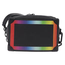 LOUIS VUITTON Taiga Rainbow Mini Soft Trunk Bag Black M30351 LV Auth 214233SAM-3