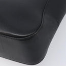 GUCCI Web Sherry Line Tote Bag Leather Black Silver 73983 Auth 214236A-10