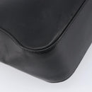 GUCCI Web Sherry Line Tote Bag Leather Black Silver 73983 Auth 214236A-13