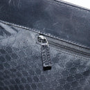 GUCCI Web Sherry Line Tote Bag Leather Black Silver 73983 Auth 214236A-20