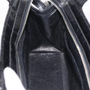 CHANEL Matelasse Tote Bag Patent leather Black Silver CC Auth 214239-17