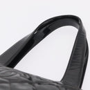 CHANEL Matelasse Tote Bag Patent leather Black Silver CC Auth 214239-8