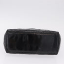 CHANEL Matelasse Tote Bag Patent leather Black Silver CC Auth 214239-9