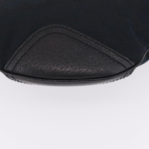 GUCCI GG Canvas Web Sherry Line Pretty Bag Black Gold 162895 Auth 214242V