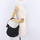 GUCCI GG Canvas Web Sherry Line Pretty Bag Black Gold 162895 Auth 214242V-22