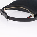 GUCCI GG Canvas Web Sherry Line Pretty Bag Black Gold 162895 Auth 214242V-7