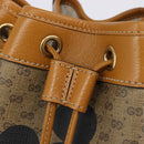 GUCCI Micro GG Canvas Disney Mickey Mouse Bag PVC Beige Gold 602691 Auth 214243M-16