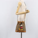 GUCCI Micro GG Canvas Disney Mickey Mouse Bag PVC Beige Gold 602691 Auth 214243M-22