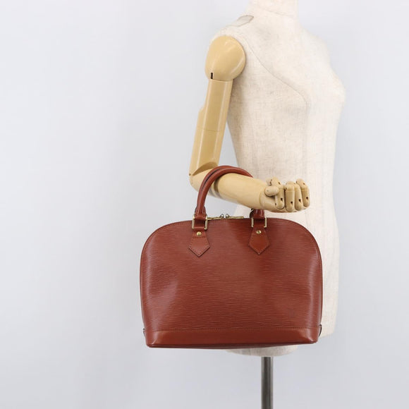 LOUIS VUITTON Epi Alma Hand Bag Brown M52143 LV Auth 214247V