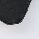 GUCCI GG Canvas Shoulder Bag Nylon Black Silver 449184 Auth 214251A-10
