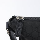 GUCCI GG Canvas Shoulder Bag Nylon Black Silver 449184 Auth 214251A-16