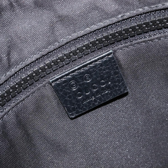 GUCCI GG Canvas Shoulder Bag Nylon Black Silver 449184 Auth 214251A