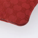 GUCCI Shoulder Bag Leather Red Silver 113013 Auth 214260-15