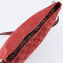 GUCCI Shoulder Bag Leather Red Silver 113013 Auth 214260-17