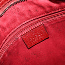 GUCCI Shoulder Bag Leather Red Silver 113013 Auth 214260-19