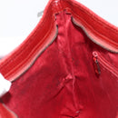 GUCCI Shoulder Bag Leather Red Silver 113013 Auth 214260-22