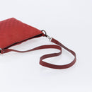 GUCCI Shoulder Bag Leather Red Silver 113013 Auth 214260-7