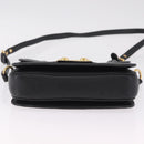 Miu Miu Madras Hand Bag Leather 2way Black Gold Auth 214262A-12