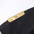 Miu Miu Madras Hand Bag Leather 2way Black Gold Auth 214262A-19