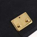 Miu Miu Madras Hand Bag Leather 2way Black Gold Auth 214262A-20