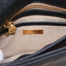 Miu Miu Madras Hand Bag Leather 2way Black Gold Auth 214262A-21