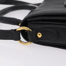 Miu Miu Madras Hand Bag Leather 2way Black Gold Auth 214262A-6