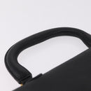 Miu Miu Madras Hand Bag Leather 2way Black Gold Auth 214262A-9