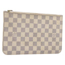 LOUIS VUITTON Damier Azur Neverfull MM Pouch LV Auth 214267-1