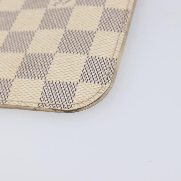 LOUIS VUITTON Damier Azur Neverfull MM Pouch LV Auth 214267