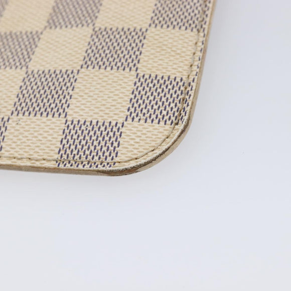 LOUIS VUITTON Damier Azur Neverfull MM Pouch LV Auth 214267