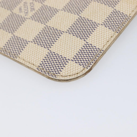 LOUIS VUITTON Damier Azur Neverfull MM Pouch LV Auth 214267