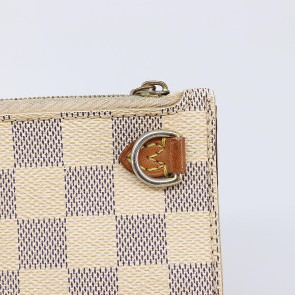 LOUIS VUITTON Damier Azur Neverfull MM Pouch LV Auth 214267
