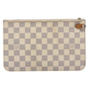 LOUIS VUITTON Damier Azur Neverfull MM Pouch LV Auth 214267-3