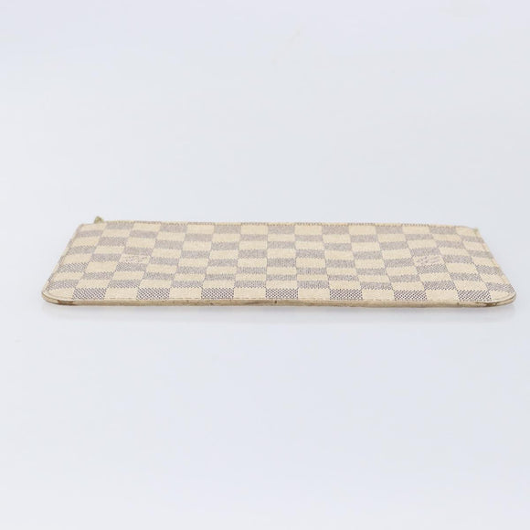 LOUIS VUITTON Damier Azur Neverfull MM Pouch LV Auth 214267