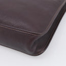 HERMES Vespa PM Shoulder Bag Leather Brown Silver Auth 214268V-10