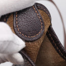 HERMES Vespa PM Shoulder Bag Leather Brown Silver Auth 214268V-21