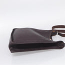 HERMES Vespa PM Shoulder Bag Leather Brown Silver Auth 214268V-5