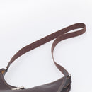 HERMES Vespa PM Shoulder Bag Leather Brown Silver Auth 214268V-8
