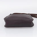 HERMES Vespa PM Shoulder Bag Leather Brown Silver Auth 214268V-9