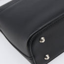 BURBERRY Shoulder Bag Leather Black Silver Auth 214273A-13