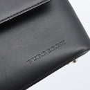 BURBERRY Shoulder Bag Leather Black Silver Auth 214273A-15