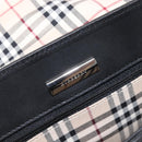 BURBERRY Shoulder Bag Leather Black Silver Auth 214273A-17