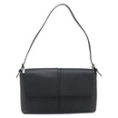 BURBERRY Shoulder Bag Leather Black Silver Auth 214273A-2