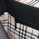 BURBERRY Shoulder Bag Leather Black Silver Auth 214273A-21