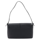 BURBERRY Shoulder Bag Leather Black Silver Auth 214273A-3