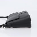 BURBERRY Shoulder Bag Leather Black Silver Auth 214273A-5